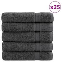 VidaXL Badhanddoeken solund 25 st 600 g/m² 100x150 cm antraciet VidaXL Badhanddoeken solund 25 st 600 g/m² 100x150 cm antraciet