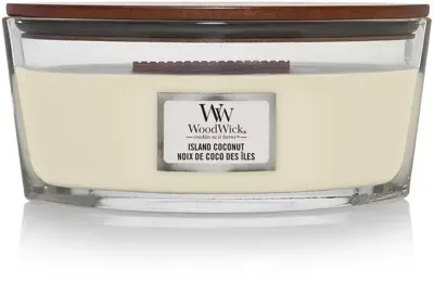 WoodWick ellipse candle island coconut