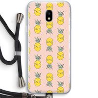 Ananas: Samsung Galaxy J3 (2017) Transparant Hoesje met koord