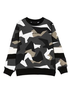 Neil Barrett Kids sweat à imprimé graphique - Vert