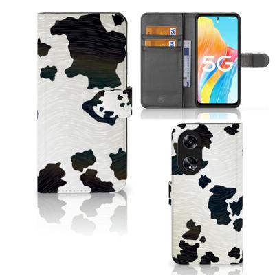 OPPO Reno8 T 5G | Telefoonhoesje | Met pasjeshouder | Koeienvlekken OPPO Reno8 T 5G | Telefoonhoesje | Met pasjeshouder | Koeienvlekken
