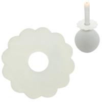 Stjernsund kaarsenring loua bloem wit glans 9,3 cm | 24 stuks