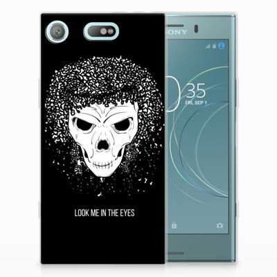Silicone Back Case Sony Xperia XZ1 Compact Skull Hair Silicone Back Case Sony Xperia XZ1 Compact Skull Hair