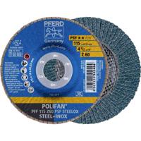 PFERD TOOLS 67666115 PFF 115 Z 60 PSF STEELOX Lamellenschijf Diameter 115 mm Boordiameter 22.23 mm RVS, Staal 10 stuk(s)