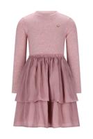 Le Chic winter jurk meisjes - roze - Simar - glitter, silky