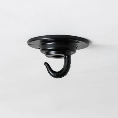 Laag profiel plafond haak zwart ijzer 65mm