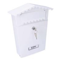 Brievenbus EDM 85802 House Wit Staal 21 x 6 x 30 cm