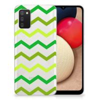Samsung Galaxy A02s | TPU bumper | Zigzag Groen