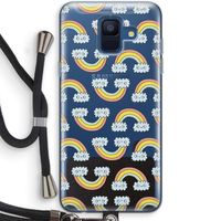 Regenboog: Samsung Galaxy A6 (2018) Transparant Hoesje met koord