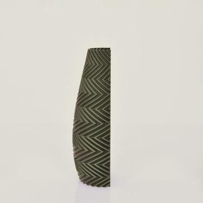 Felicia 3D wandvaas 18x8x5cm Groen Metallic