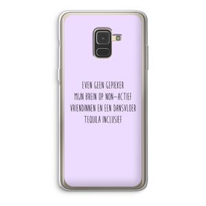 Tequila: Samsung Galaxy A8 (2018) Transparant Hoesje