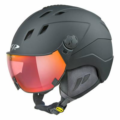 CP Corao+ skihelm zwart met meekleurend & polariserend vizier (3 Keuzes) - zeer veilig