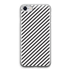 Strepen zwart-wit: iPhone 8 Transparant Hoesje