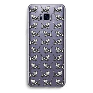 Zwarte poes: Samsung Galaxy S8 Plus Transparant Hoesje