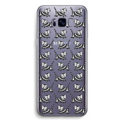 Zwarte poes: Samsung Galaxy S8 Plus Transparant Hoesje