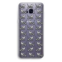 Zwarte poes: Samsung Galaxy S8 Plus Transparant Hoesje