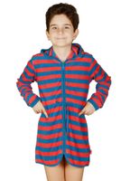 Gestreepte kinderbadjas blauw-10 jaar Gestreepte kinderbadjas blauw-10 jaar