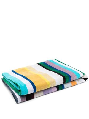 Missoni Home serviette de bain à rayures - Bleu