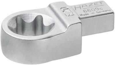 HAZET Insteekringsleutel 6609C-E20 · 9 x 12 mm insteekvierkant massief · Buiten-TORX®-profiel · SW E20