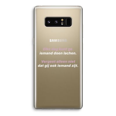 gij zijt ook iemand: Samsung Galaxy Note 8 Transparant Hoesje