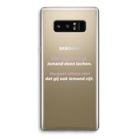 gij zijt ook iemand: Samsung Galaxy Note 8 Transparant Hoesje