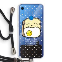Sleep All Day: Huawei Y6s Transparant Hoesje met koord