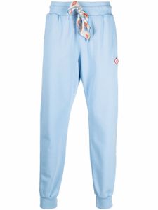 Casablanca pantalon de jogging à patch logo - Bleu