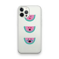 Smiley watermeloen: iPhone 12 Pro Transparant Hoesje