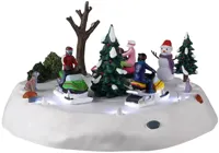 Lemax snowmobile fun bewegend kerstdorp tafereel Vail Village 2022 Lemax snowmobile fun bewegend kerstdorp tafereel Vail Village 2022