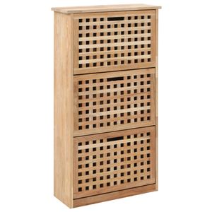 VidaXL Schoenenkast 55x20x104 cm massief walnotenhout