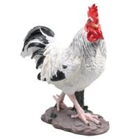 Haan/Kip tuin beeldje - voor binnen/buiten - 25 x 13 x 30 cm - dieren tuinbeelden