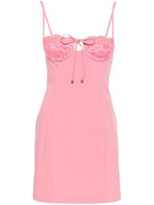 Blumarine robe courte à détails de dentelle - Rose