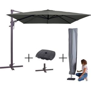 Madison Parasol monaco flex III grey + voet + hoes