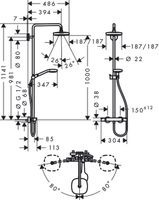 Hansgrohe Croma Select E 180 Ecosmart 2jet Showerpipe Chroom - thumbnail