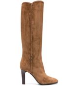 Saint Laurent bottines Jane 90 mm en daim - Marron