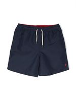 POLO RALPH LAUREN KIDS short de bain à motif Polo Pony - Bleu