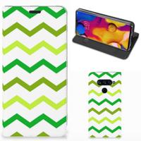 LG V40 Thinq | Hoesje met Magneet | Zigzag Groen