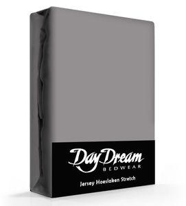 Day Dream Jersey Hoeslaken Donkergrijs-90 x 200 cm