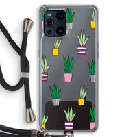 Sanseveria: Oppo Find X3 Pro Transparant Hoesje met koord