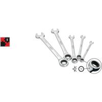 Vigor V2820 Steek-ringsleutelratelset 5-delig Sleutelbreedte (metrisch) 8 - 19 mm