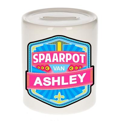Kinder spaarpot met naam - Ashley - keramiek - met dop - wit - Sparen - Spaargeld van Ashley Kinder spaarpot met naam - Ashley - keramiek - met dop - wit - Sparen - Spaargeld van Ashley