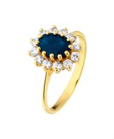 TFT Ring Saffier En Zirkonia Geelgoud
