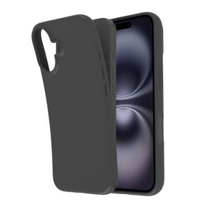 Just in Case Zero Soft TPU Case voor Apple iPhone 16 Plus Telefoonhoesje Zwart