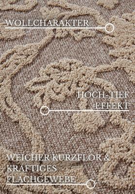 Hanse Home - Villeroy & Boch 1879 Short Pile Rug Ambroise Natural Grey Beige - 160x230 cm