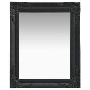VidaXL Wandspiegel barok stijl 50x60 cm zwart