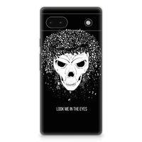 Silicone Back Case Google Pixel 6A Skull Hair - thumbnail