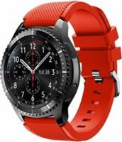 Siliconen sportbandje - Rood - Geschikt voor Samsung Galaxy Watch 3 (45mm) - Galaxy Watch 46mm - Samsung Gear S3 Classic & Frontier