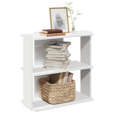 Boekenkast 3-laags 60x30x60 cm bewerkt hout wit