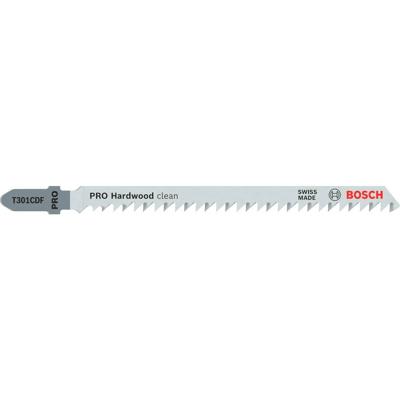 Bosch Accessories 2608636229 Decoupeerzaagblad T 301 CDF, Clean for Hard Wood, verpakking van 5 stuks 5 stuk(s)