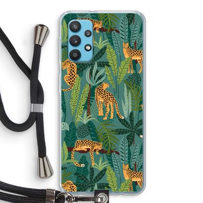 Luipaard 2: Samsung Galaxy A32 4G Transparant Hoesje met koord
